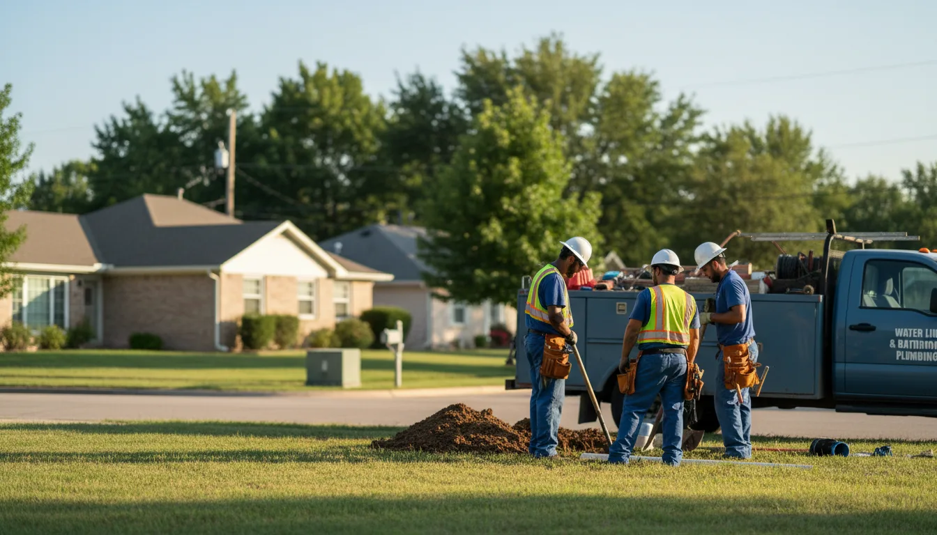 Residential water line and bathroom plumbing service in Foxboro, MA